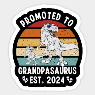 PROMOTED TO GRANDPASAURUS BABY ANNOUNCEMENT 2024 Sticker